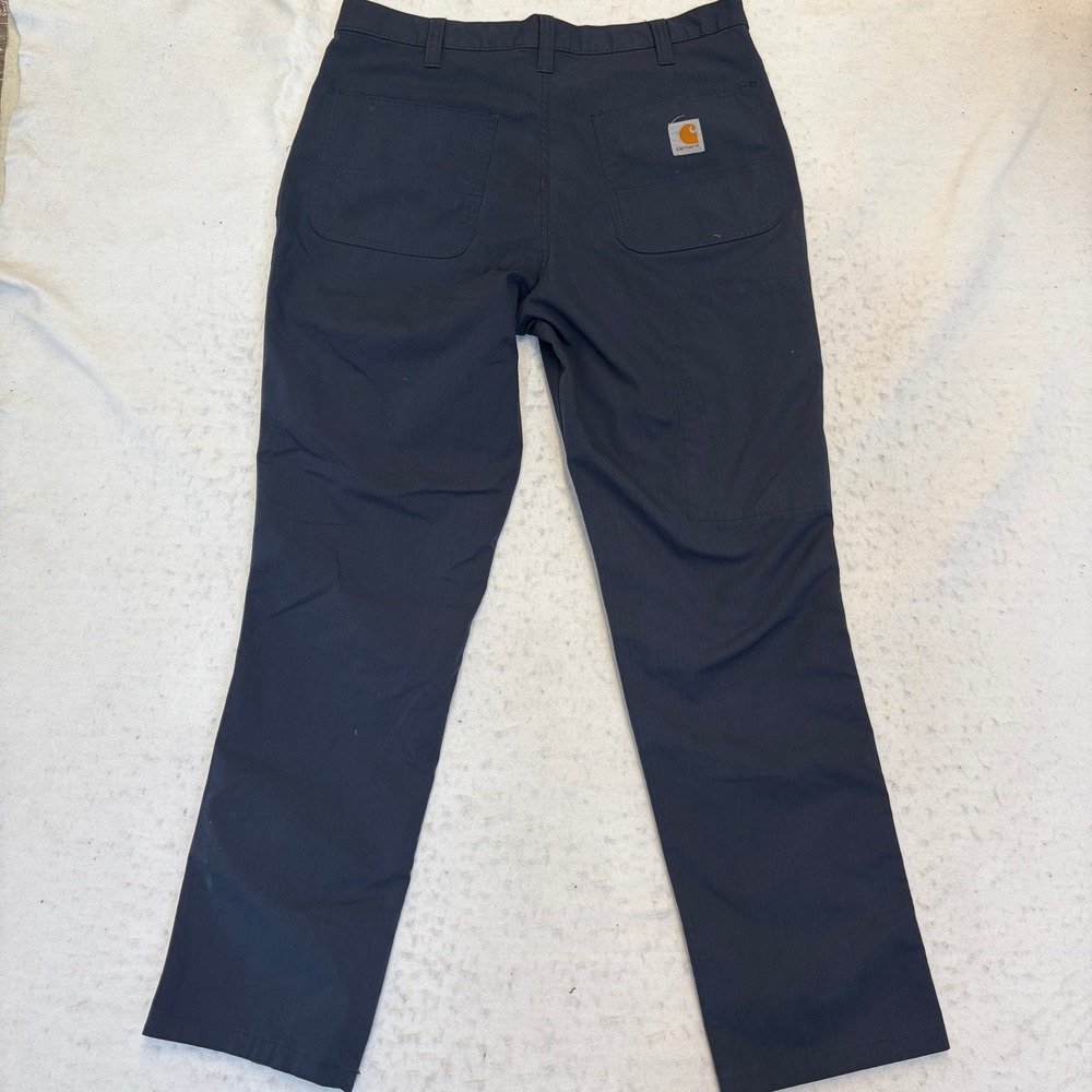 Carhartt Relaxed Fit Work Pants Mens 32x32 Navy Blue Ripstop Cargo